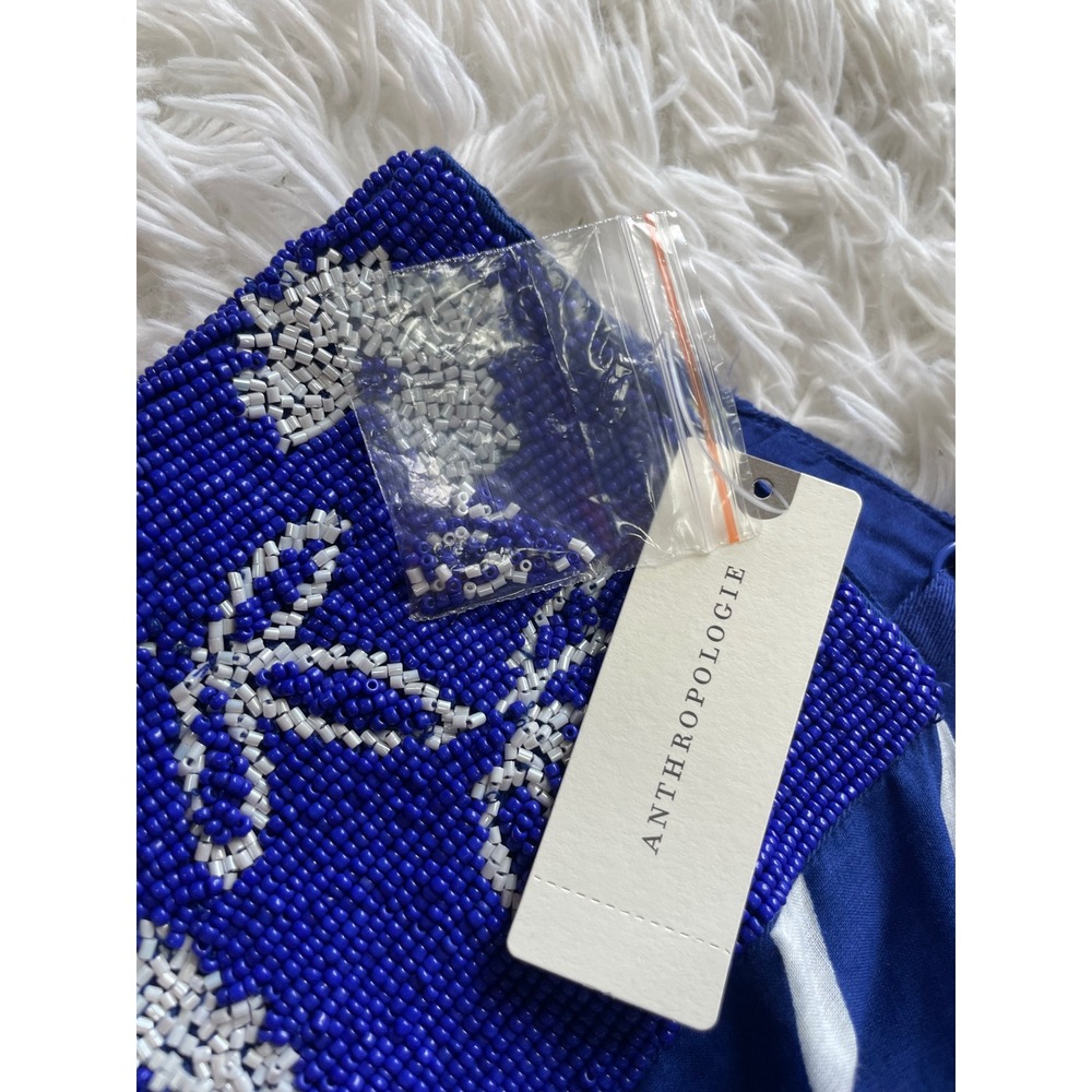 Celandine Anthropologie Beaded Floral Crop Top - Picture 6 of 12